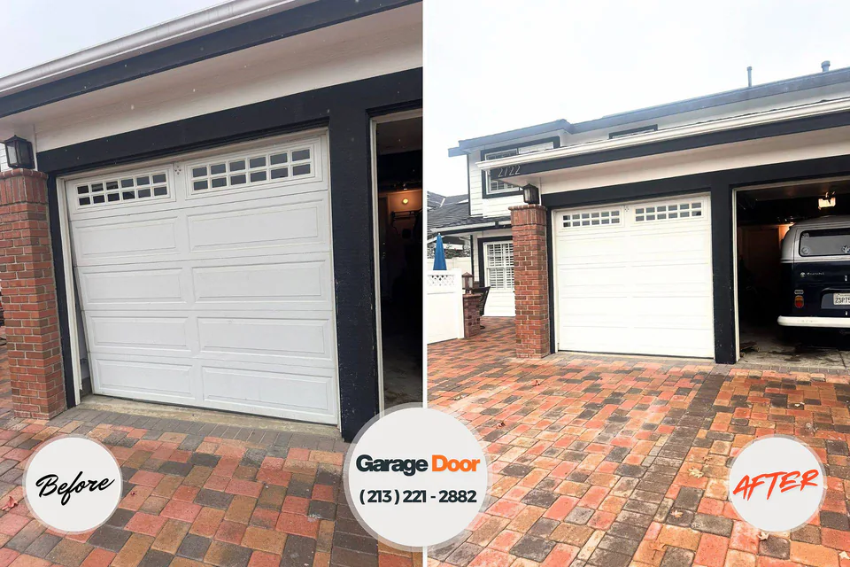 Before and after: garage door repair Graysville, AL